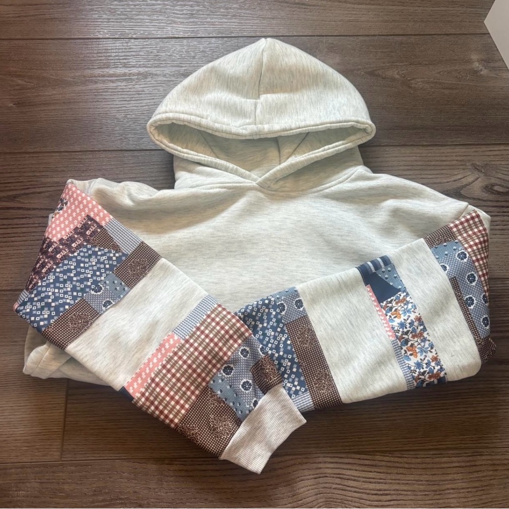 Patchwork Sleeve Hoodie
